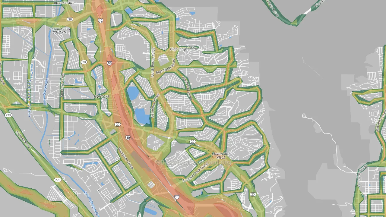 79912, TX Map of Noise Levels in 79912