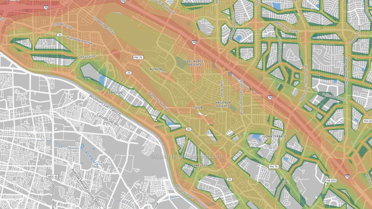 79915, TX Map of Noise Levels in 79915