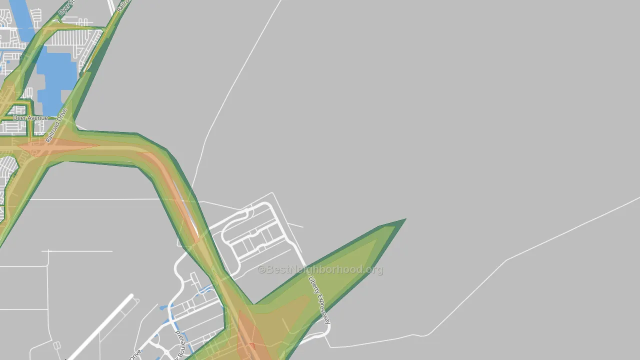 79916, TX Map of Noise Levels in 79916