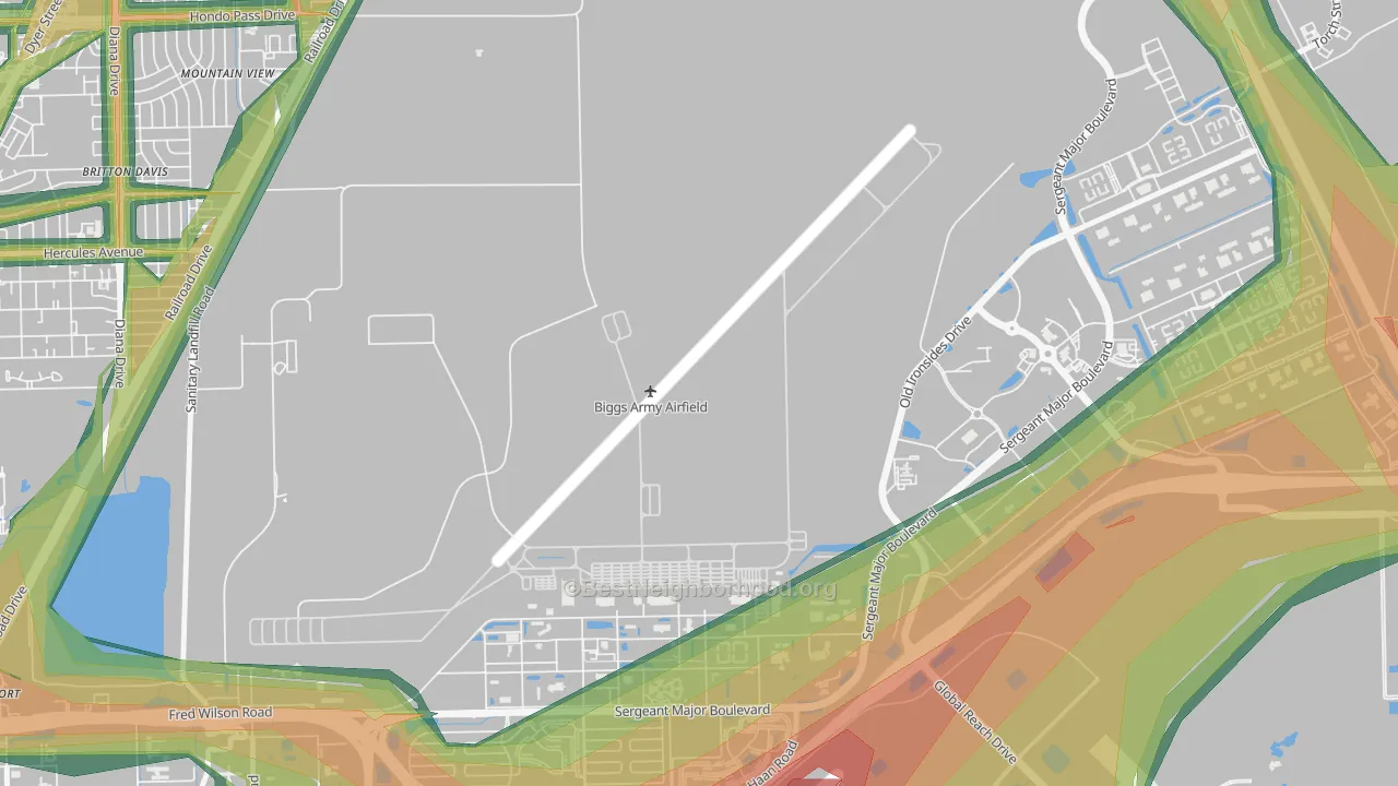 79918, TX Map of Noise Levels in 79918