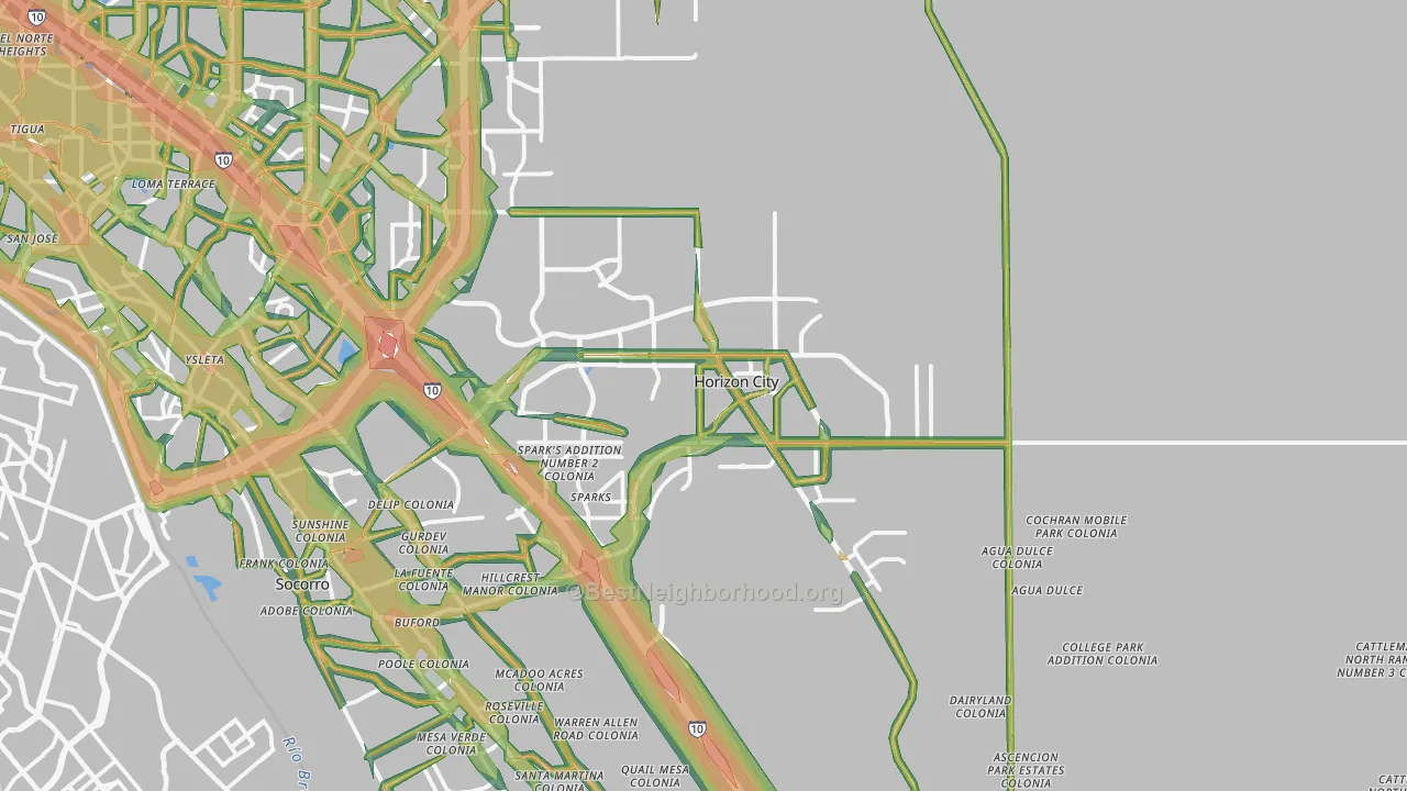 79928, TX Map of Noise Levels in 79928