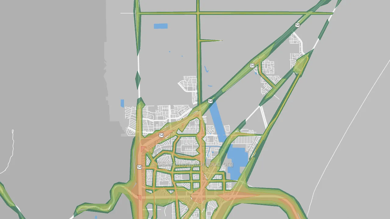 79934, TX Map of Noise Levels in 79934