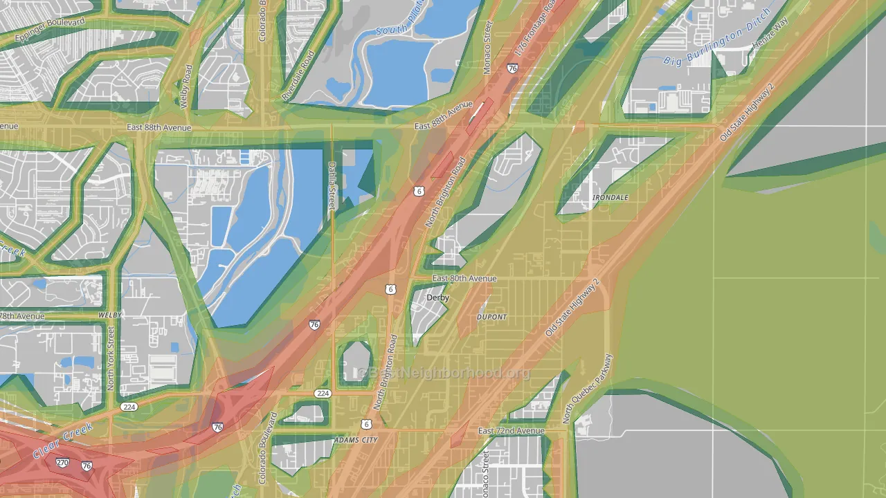 80024, CO Map of Noise Levels in 80024