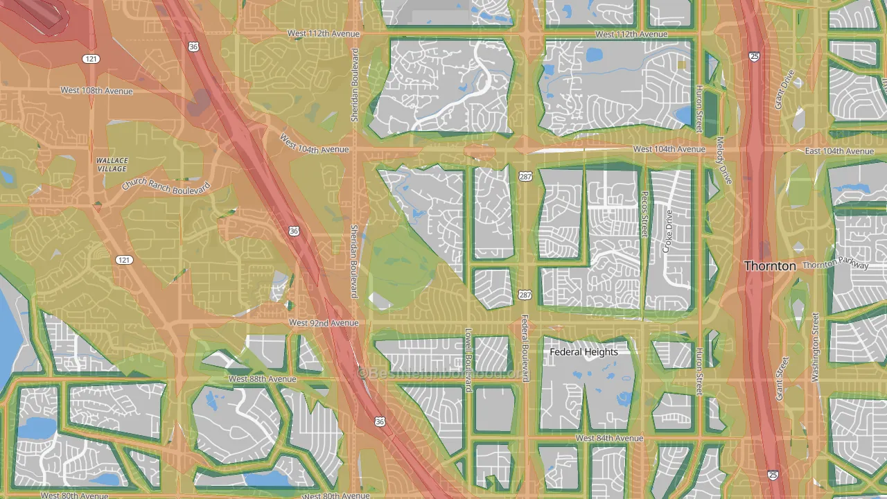 80031, CO Map of Noise Levels in 80031