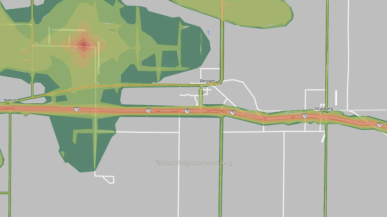 80102, CO Map of Noise Levels in 80102
