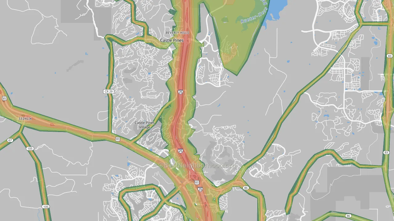 80108, CO Map of Noise Levels in 80108
