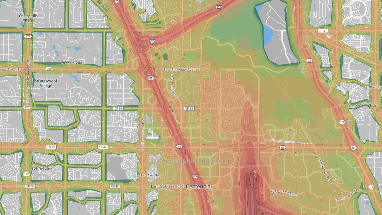 80111, CO Map of Noise Levels in 80111
