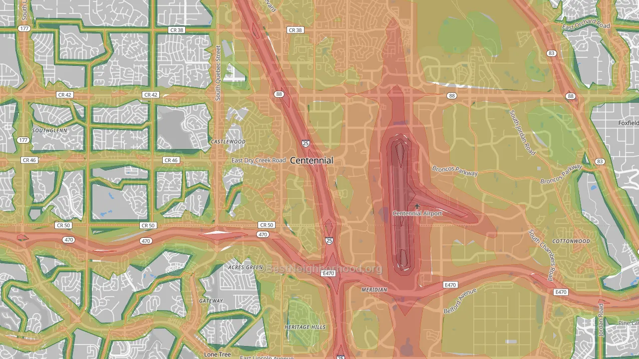 80112, CO Map of Noise Levels in 80112