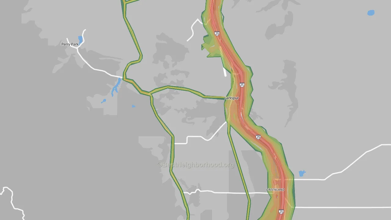 80118, CO Map of Noise Levels in 80118