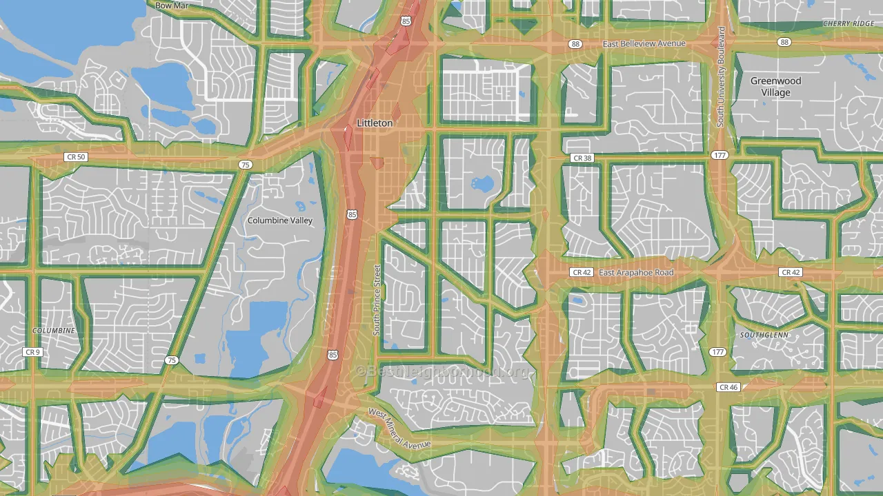 80120, CO Map of Noise Levels in 80120