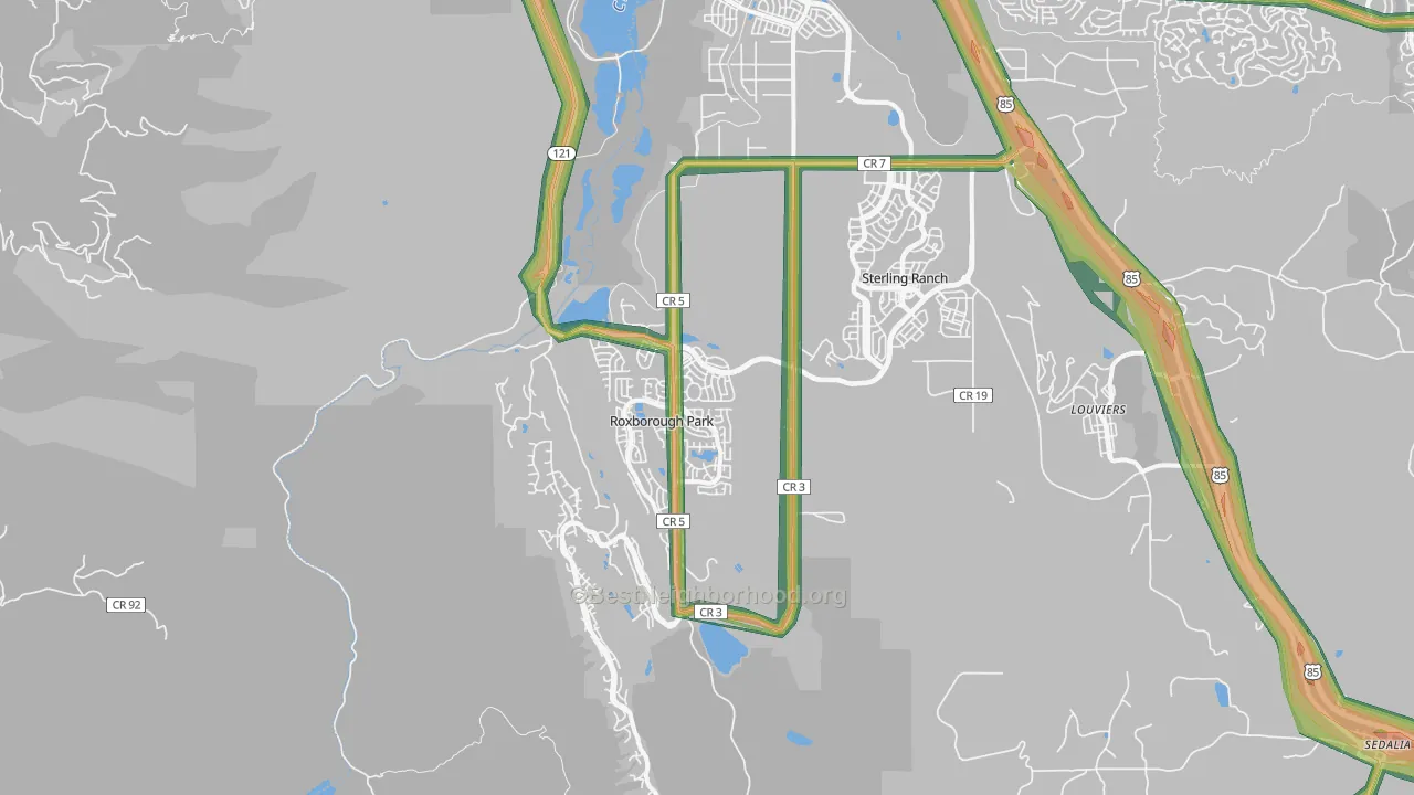80125, CO Map of Noise Levels in 80125
