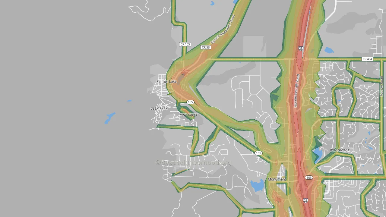 80133, CO Map of Noise Levels in 80133