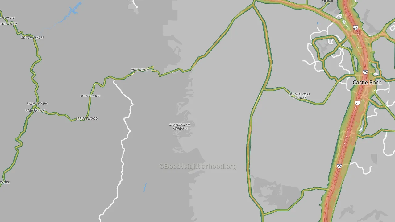 80135, CO Map of Noise Levels in 80135