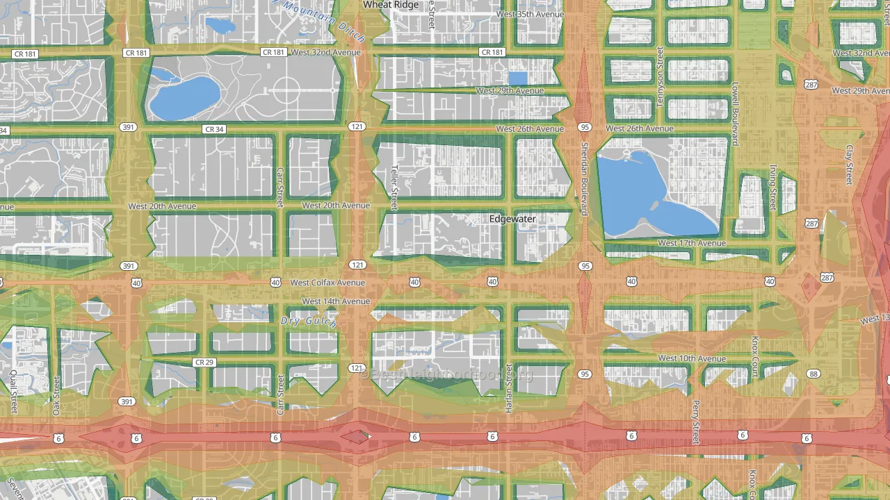 80214, CO Map of Noise Levels in 80214