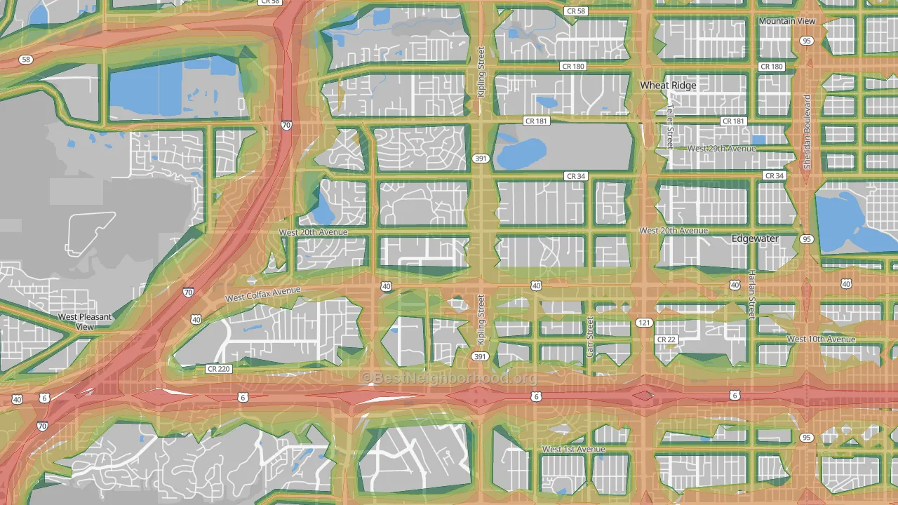 80215, CO Map of Noise Levels in 80215