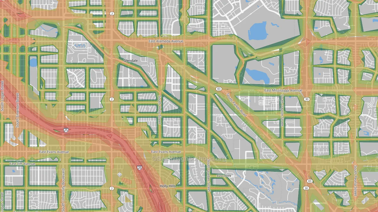 80224, CO Map of Noise Levels in 80224