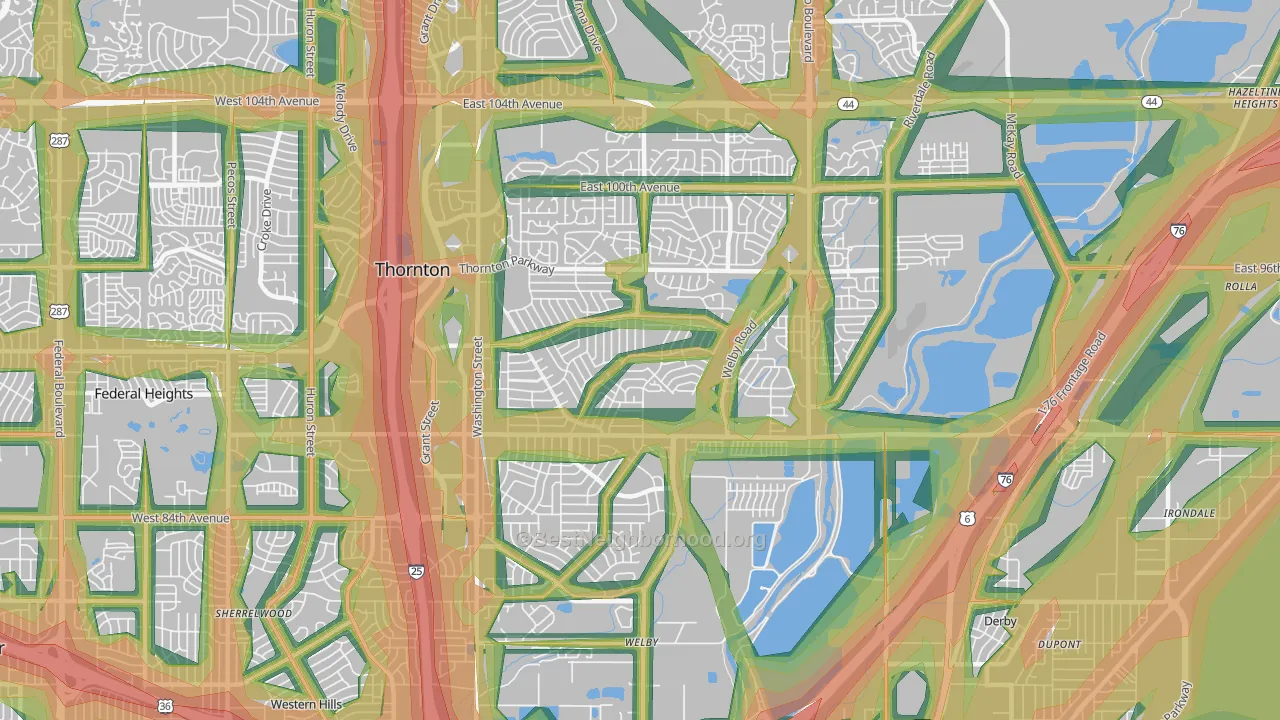 80229, CO Map of Noise Levels in 80229