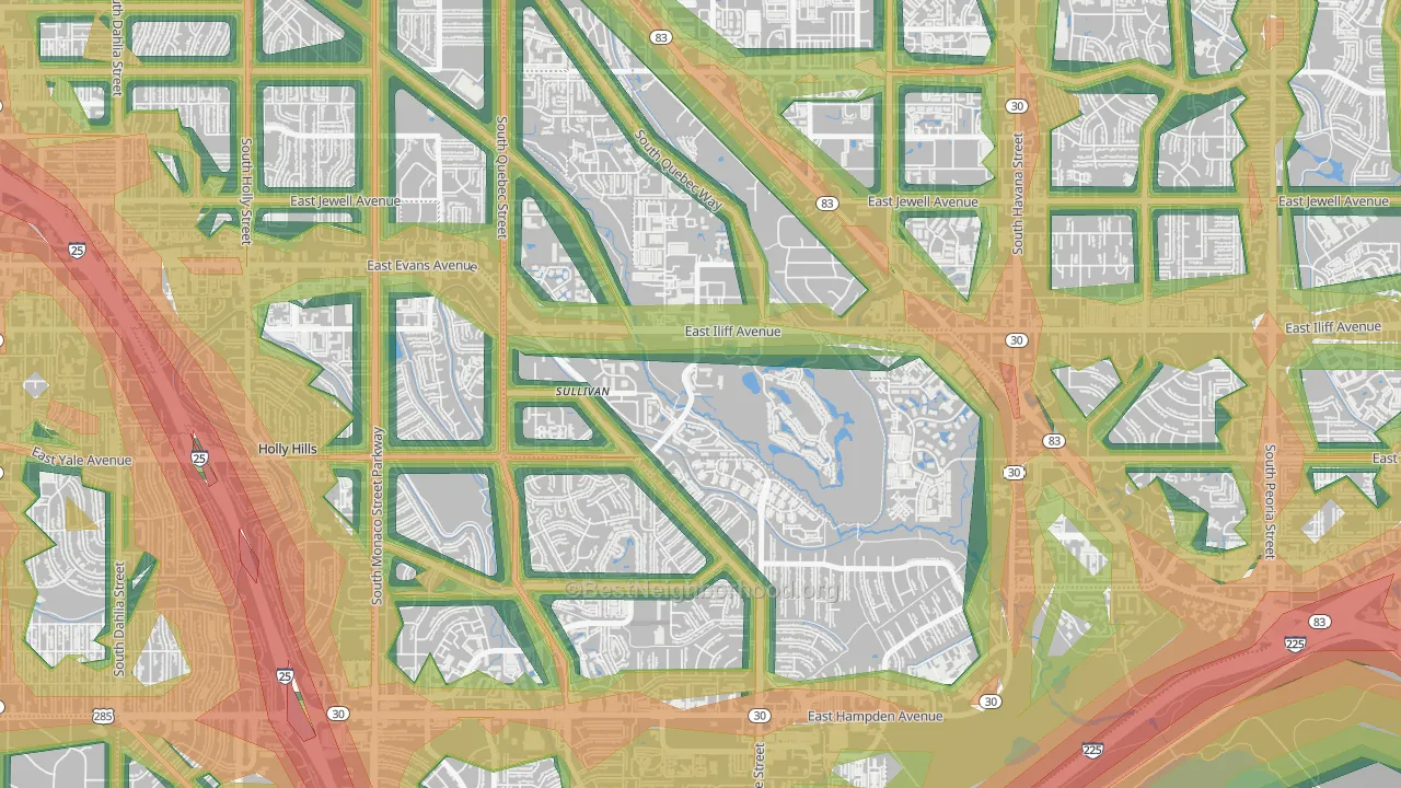 80231, CO Map of Noise Levels in 80231
