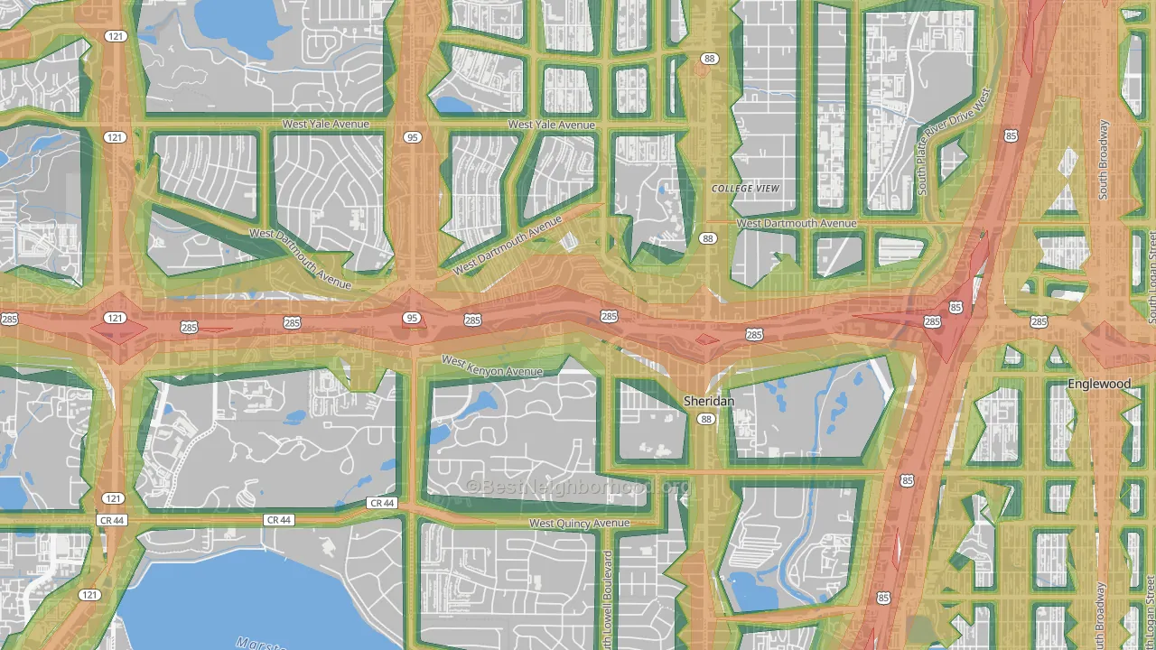 80236, CO Map of Noise Levels in 80236