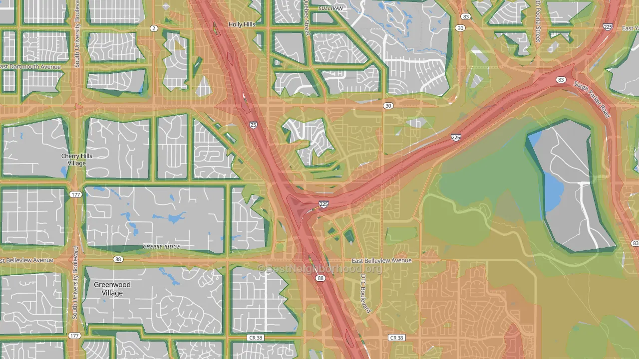 80237, CO Map of Noise Levels in 80237