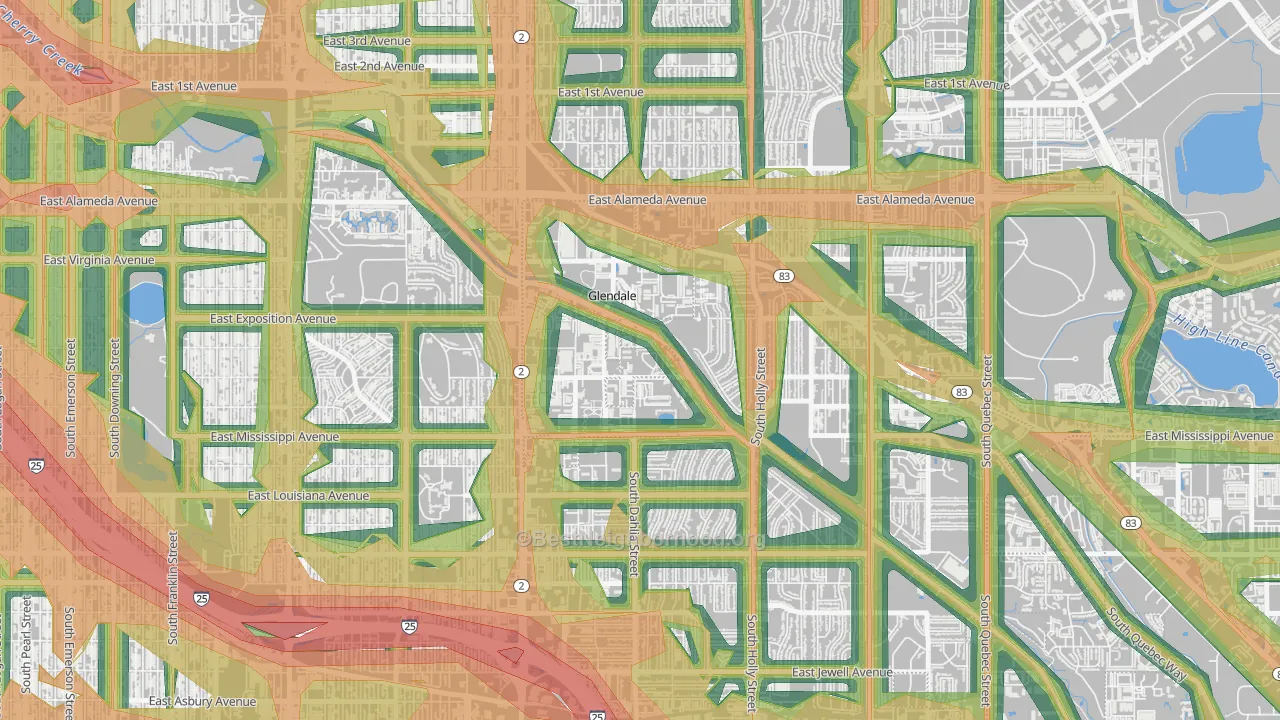 80246, CO Map of Noise Levels in 80246