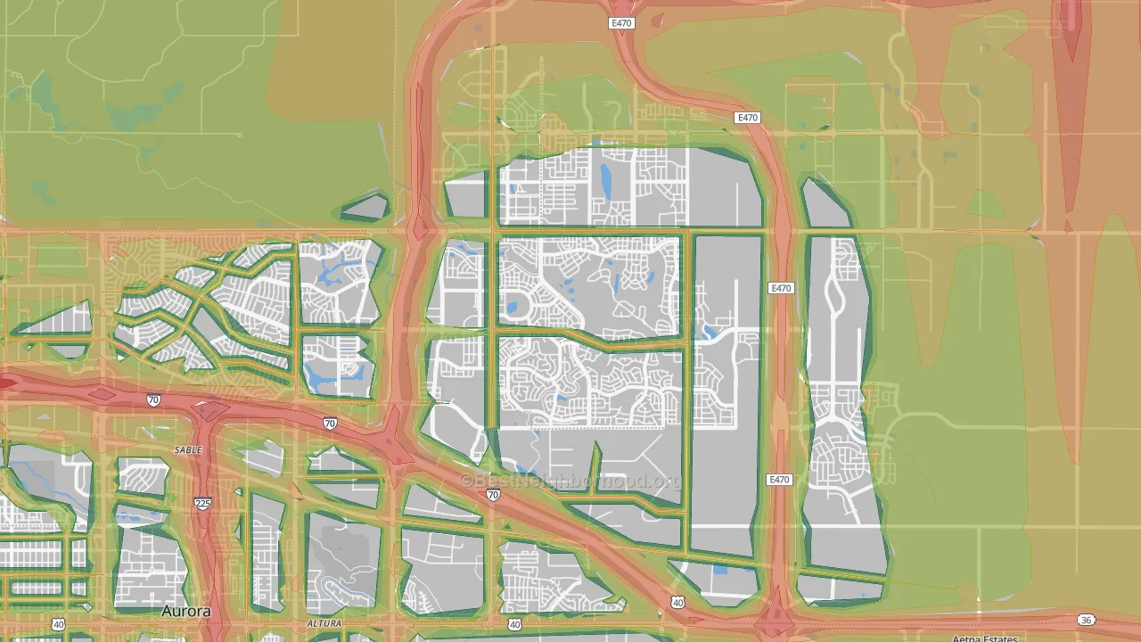 80249, CO Map of Noise Levels in 80249