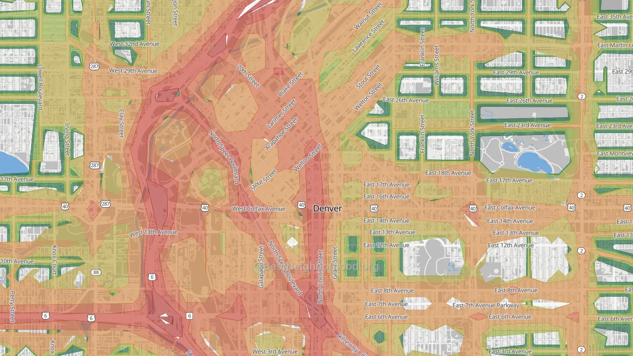80274, CO Map of Noise Levels in 80274