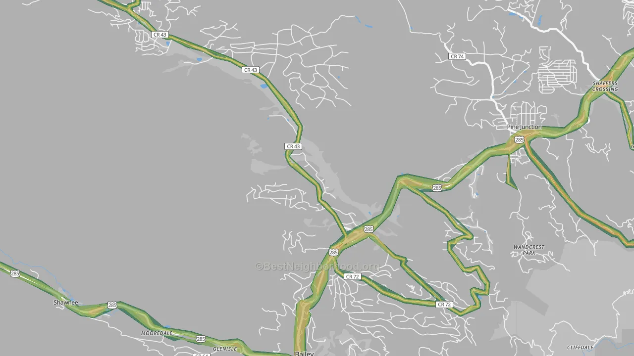 80421, CO Map of Noise Levels in 80421