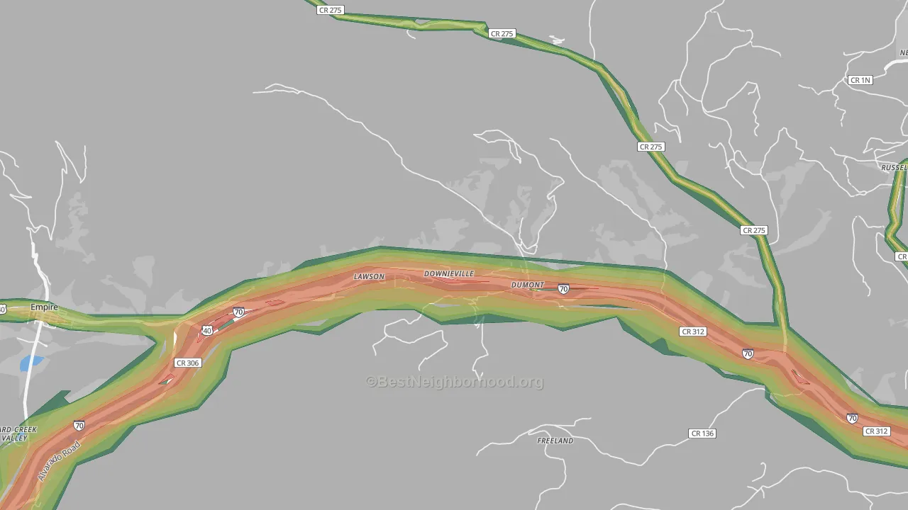 80436, CO Map of Noise Levels in 80436