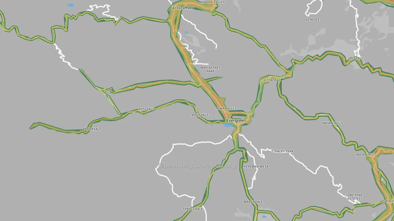 80439, CO Map of Noise Levels in 80439