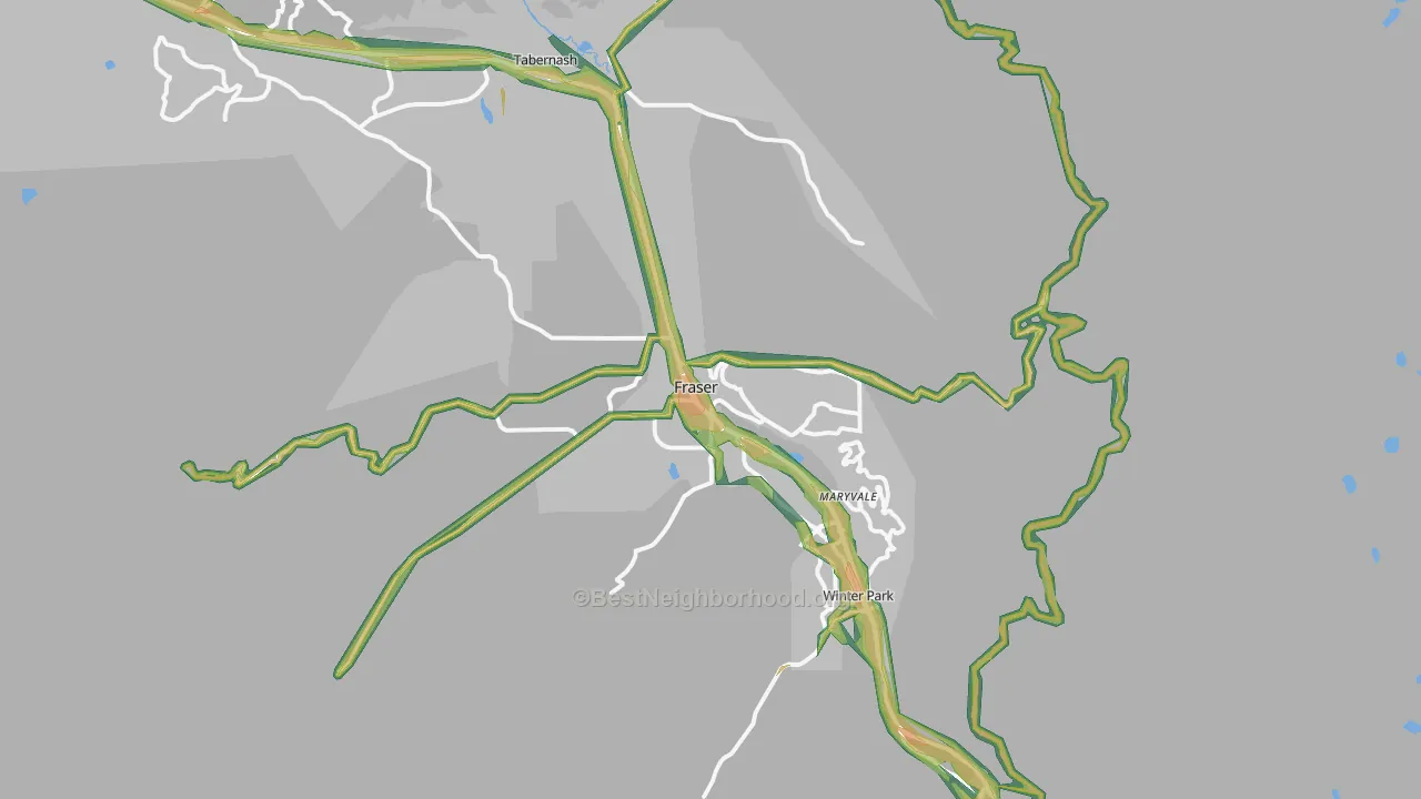 80442, CO Map of Noise Levels in 80442