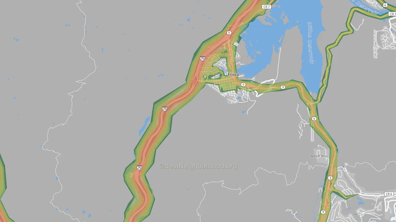 80443, CO Map of Noise Levels in 80443