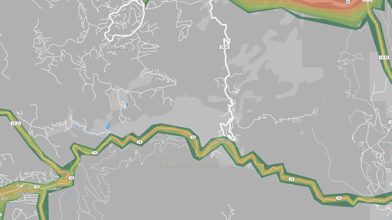 80453, CO Map of Noise Levels in 80453