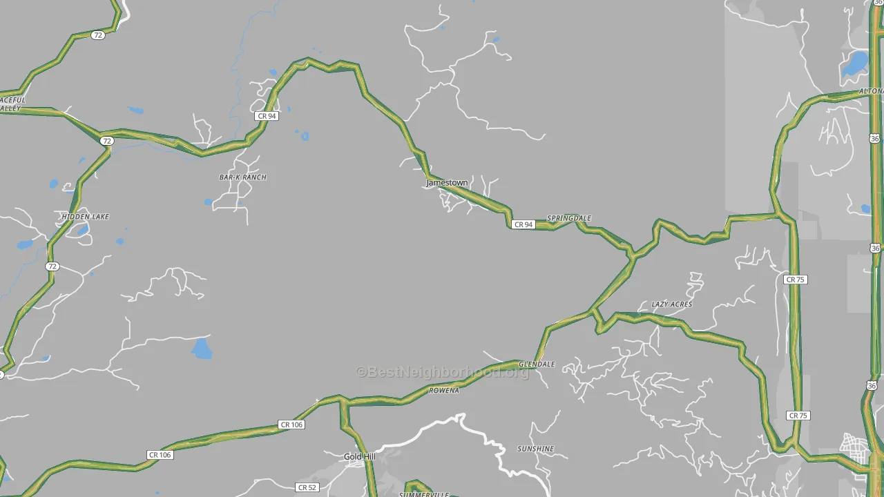 80455, CO Map of Noise Levels in 80455