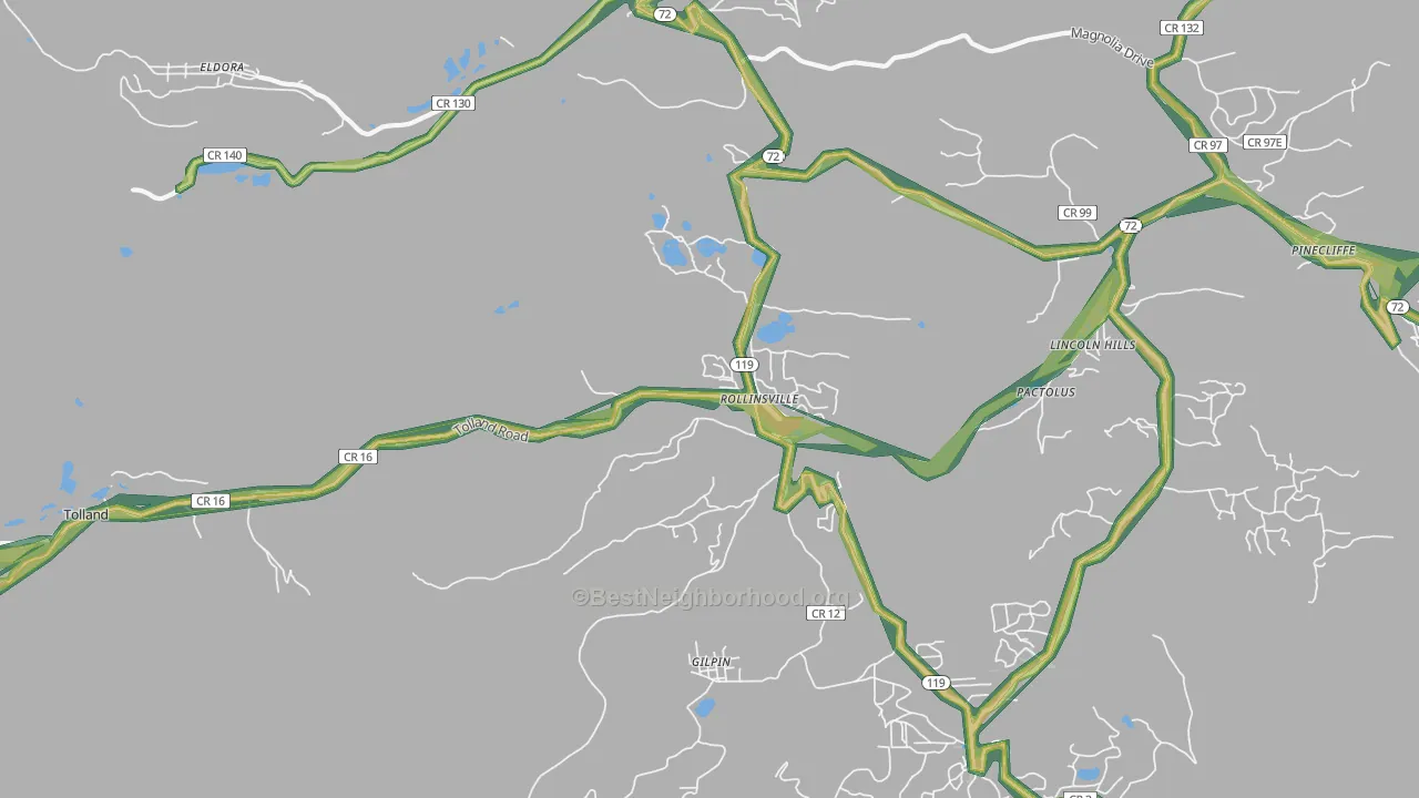 80474, CO Map of Noise Levels in 80474