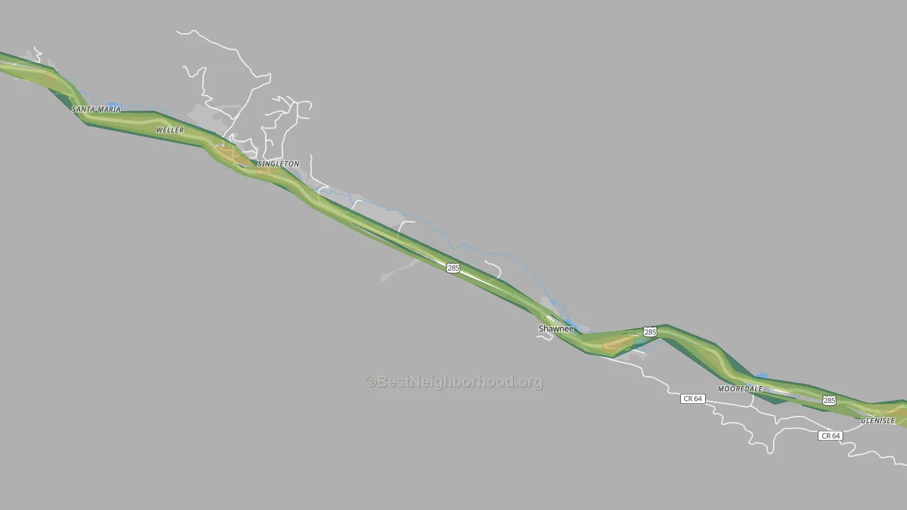 80475, CO Map of Noise Levels in 80475
