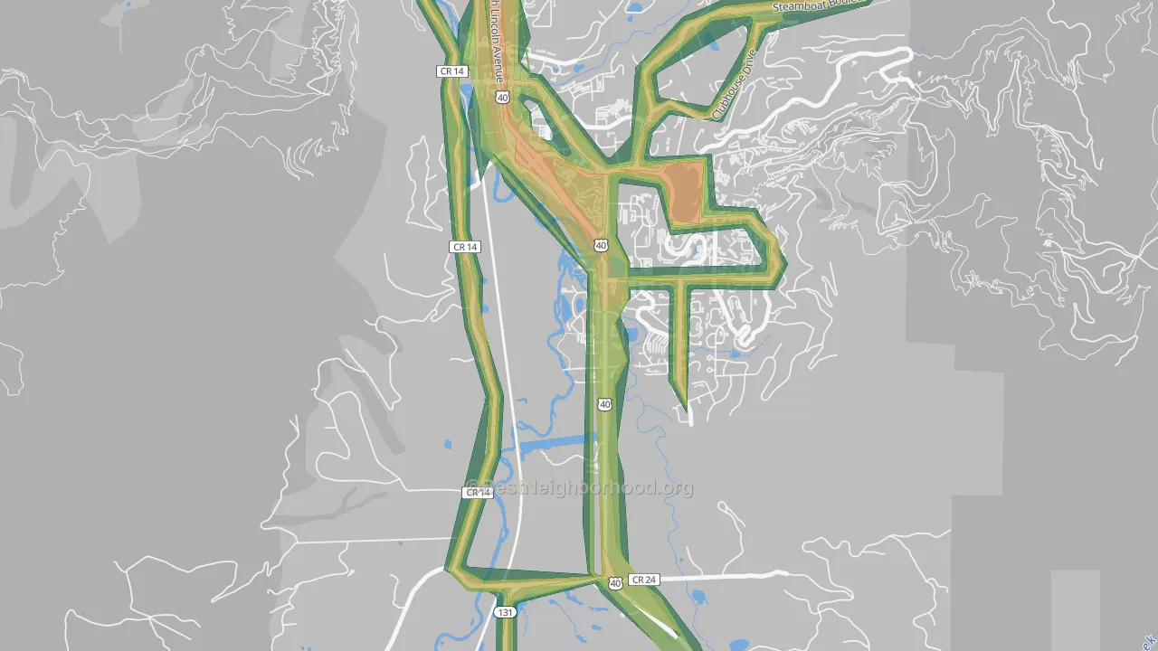 80488, CO Map of Noise Levels in 80488