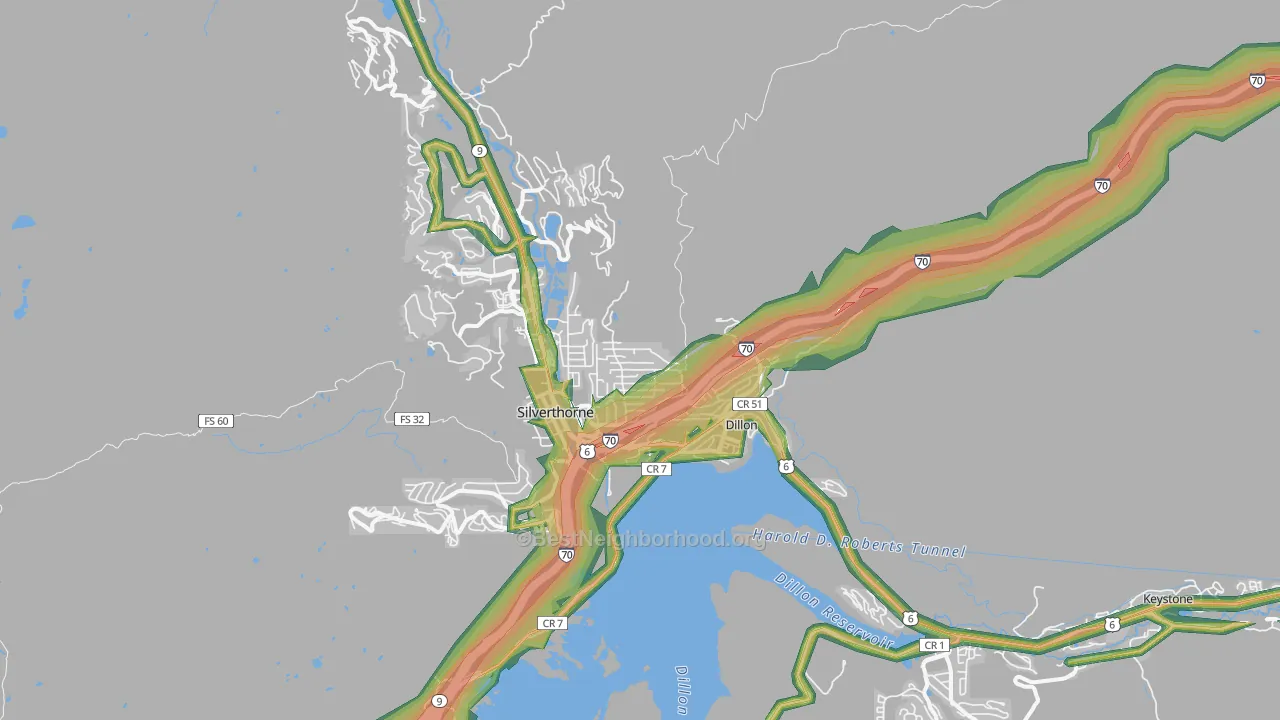 80497, CO Map of Noise Levels in 80497