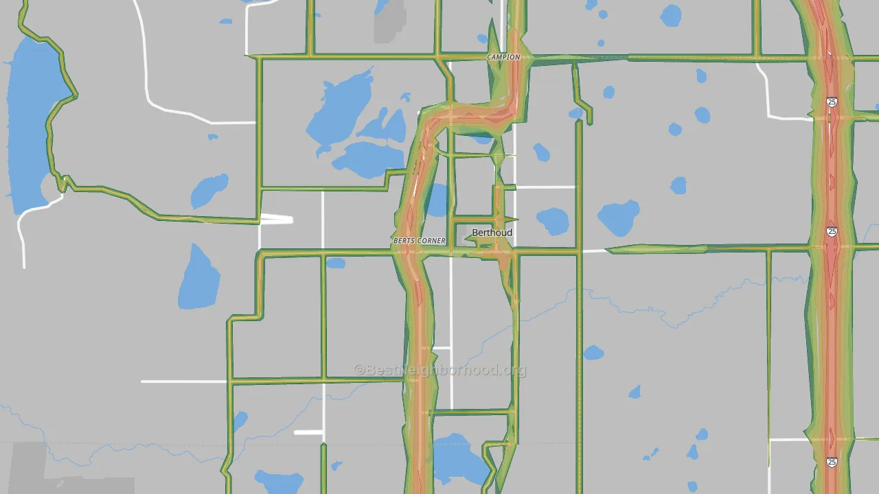 80513, CO Map of Noise Levels in 80513