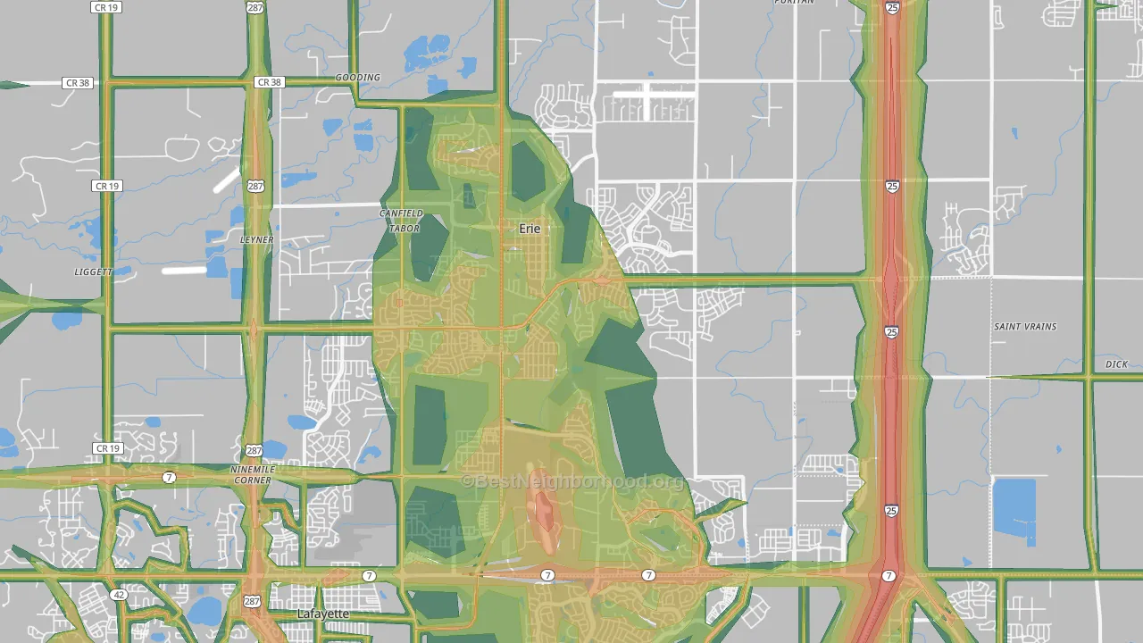 80516, CO Map of Noise Levels in 80516