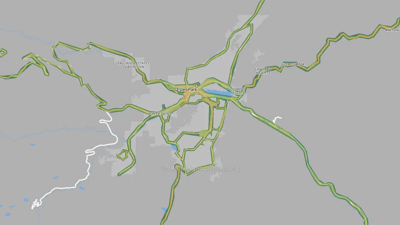 80517, CO Map of Noise Levels in 80517