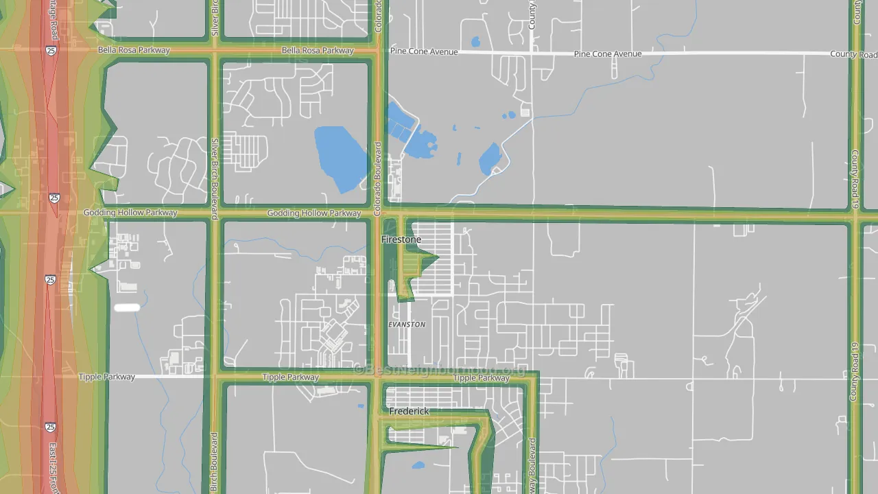 80520, CO Map of Noise Levels in 80520