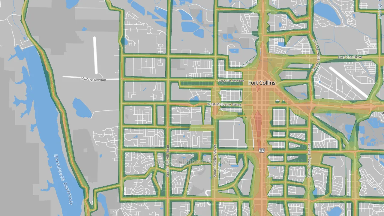 80521, CO Map of Noise Levels in 80521