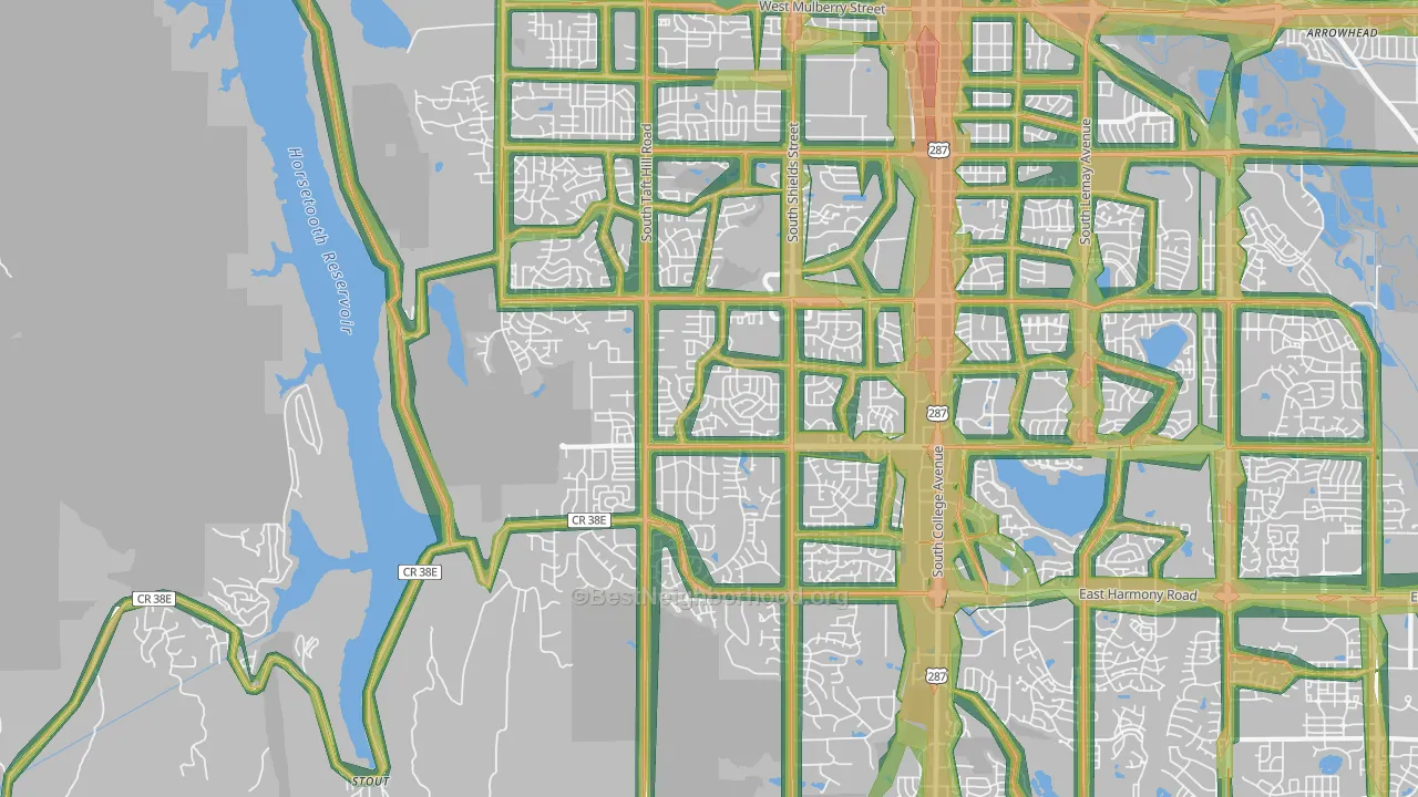 80526, CO Map of Noise Levels in 80526