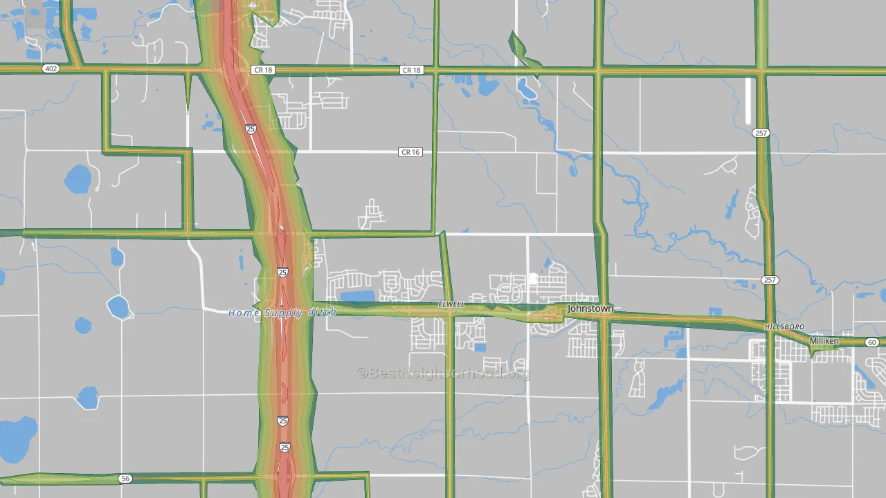 80534, CO Map of Noise Levels in 80534