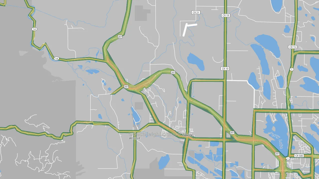 80535, CO Map of Noise Levels in 80535