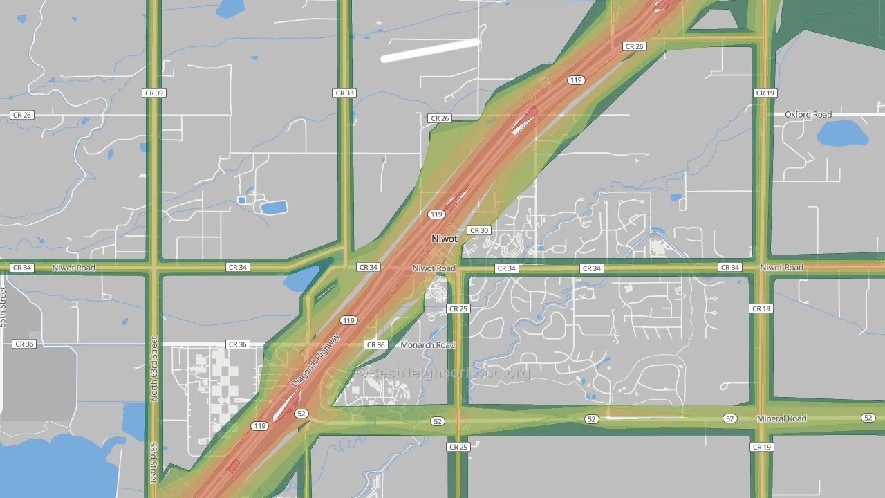 80544, CO Map of Noise Levels in 80544