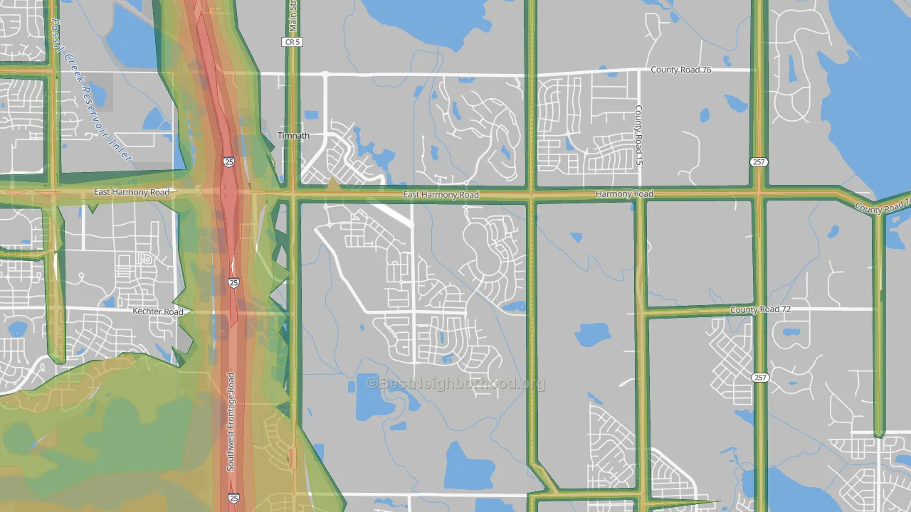 80547, CO Map of Noise Levels in 80547