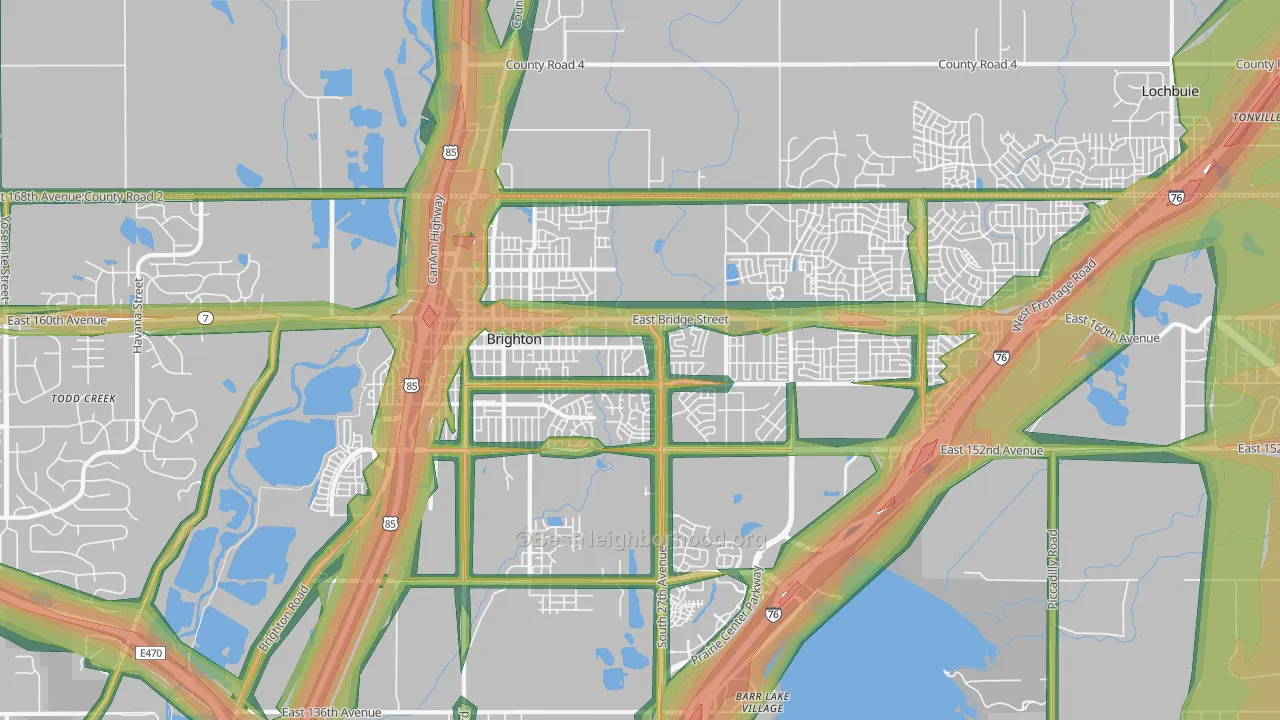 80601, CO Map of Noise Levels in 80601