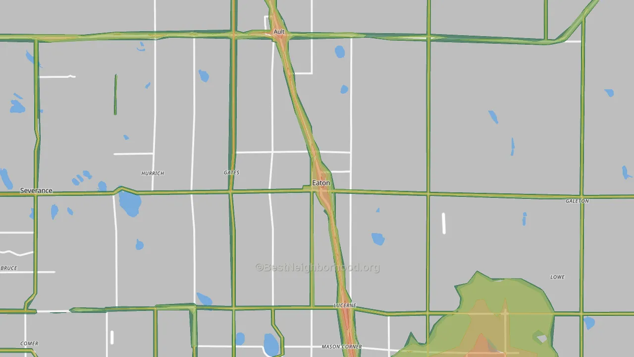 80615, CO Map of Noise Levels in 80615